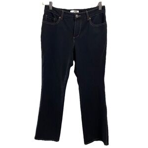 Coldwater Creek Womens‎ Dark Wash Blue Straight Leg Denim Jeans Stretch Sz. 8P